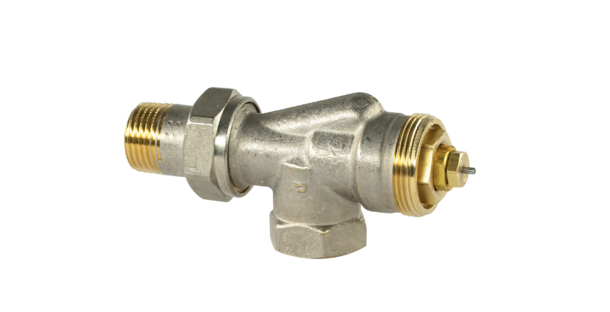 Axial thermostatic valve