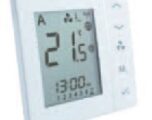 Room thermostat with automatic speed switch (FC600) Weekly programming Compatible with 2-pipe and 4-pipe applications Flush mounted Backlit LCD display, internal memory Possibility of extension with GMS gate and heating control in the whole apartment/house